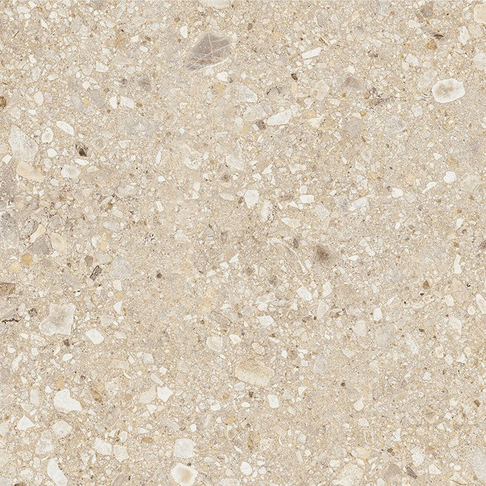 Tuscania Ceppo di Gré 'Beige', vloertegel terrazzo gerectificeerd 90x90cm