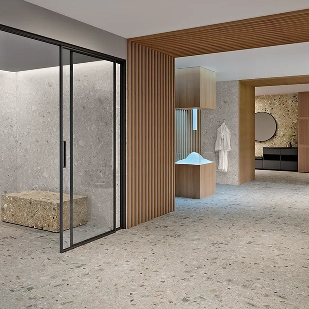 EnergieKer Ceppo di Gré 'Multi', vloer- en wandtegel beige en grijs mat 60x120cm