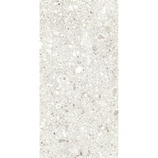 Tuscania Ceppo di Gré 'White', vloertegel grijs-wit terrazzo gerectificeerd 61x122cm