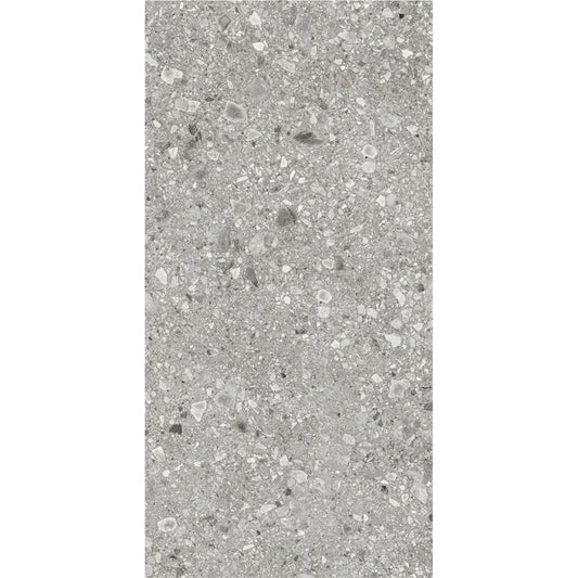 Tuscania Ceppo di Gré 'Natural', vloertegel lichtgrijs terrazzo gerectificeerd 61x122cm