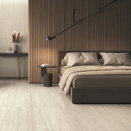 Castelvetro Firenze 'Bianco', slaapkamer met vloer 60x120 en wand in Cles 20x60
