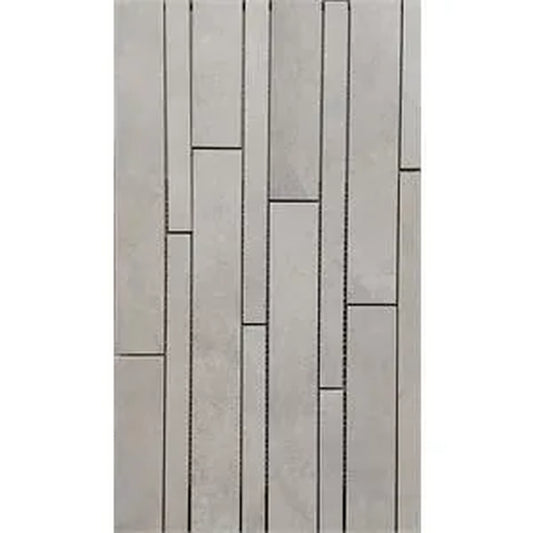 Castelvetro Fusion 'Stick Cemento', mozaïek beige en grijs mat 30x60cm
