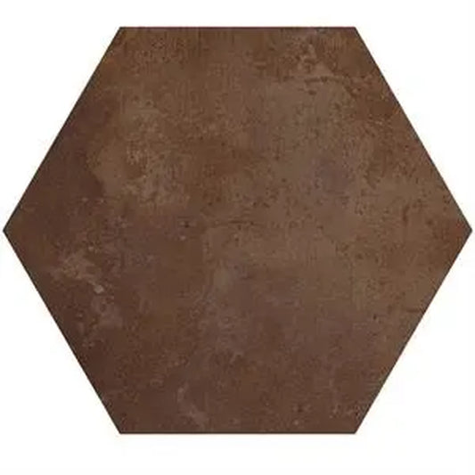 Castelvetro Fusion 'Cotto Esagona', vloer- en wandtegel bruin mat 26x30cm