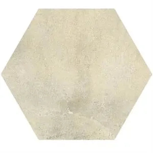 Castelvetro Fusion 'Bianco Esagona', vloer- en wandtegel crème mat 26x30cm