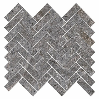 EnergieKer Genesis 'Storm Herringbone', mozaïek grijs mat 33,5x33,5cm