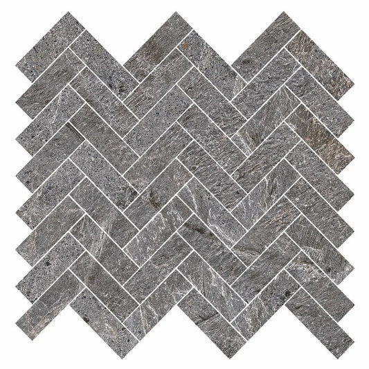 EnergieKer Genesis 'Storm Herringbone', mozaïek grijs mat 33,5x33,5cm