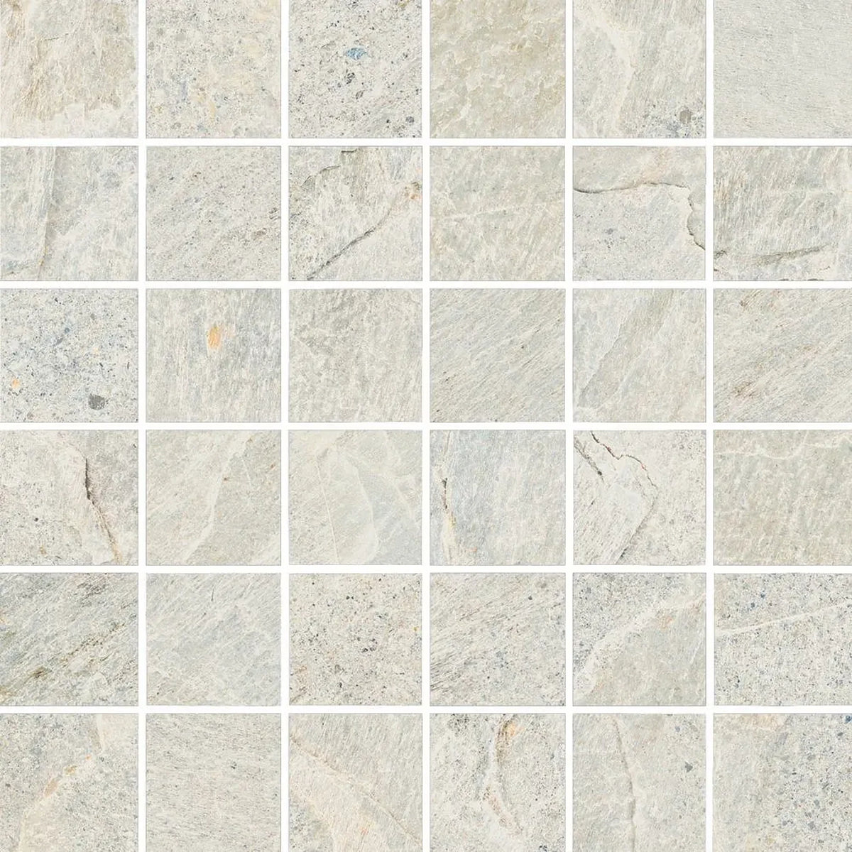EnergieKer Genesis 'Dove Mosaico', mozaïek grijs en wit mat 30x30cm
