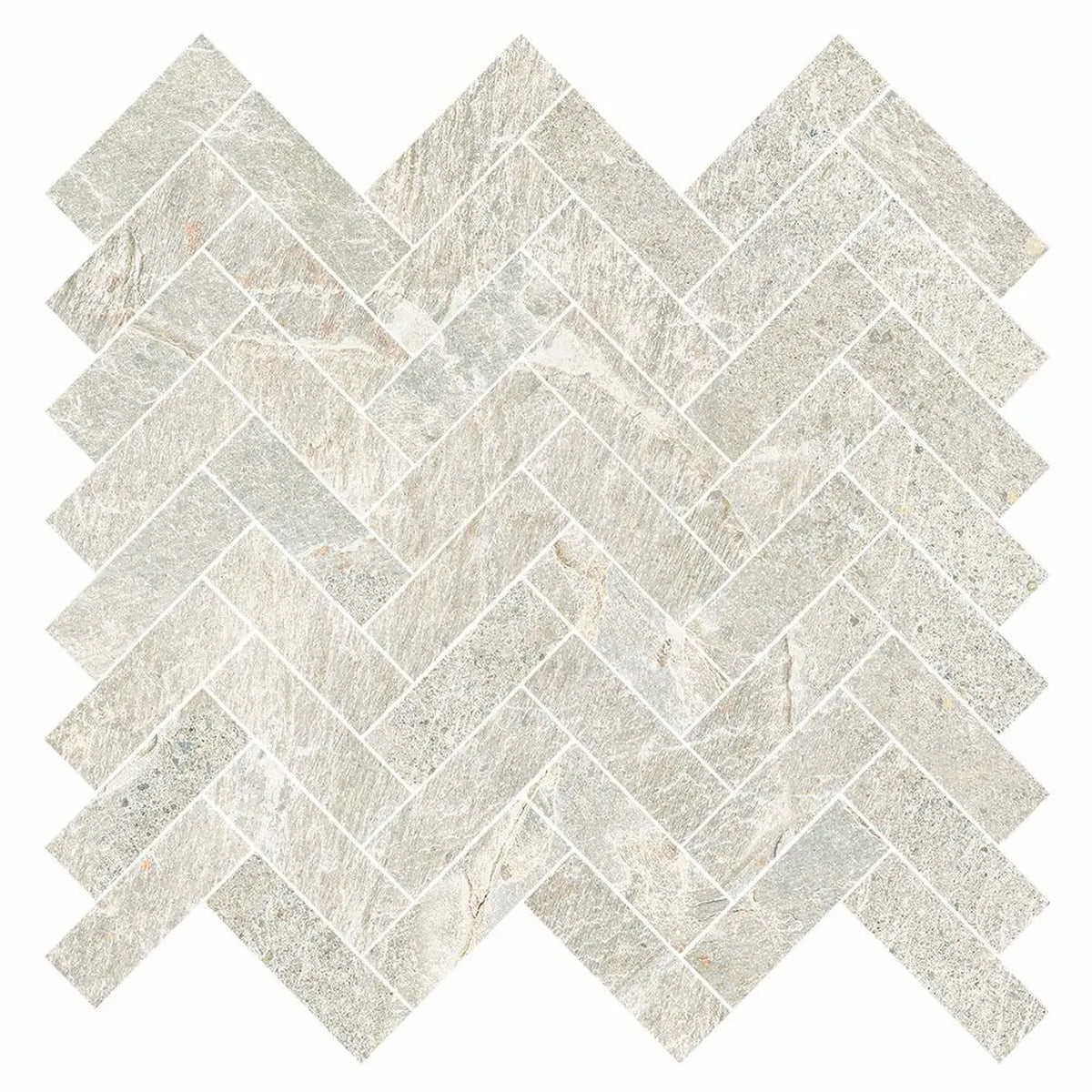 EnergieKer Genesis 'Dove Herringbone', mozaïek grijs en wit mat 33,5x33,5cm