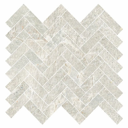 EnergieKer Genesis 'Dove Herringbone', mozaïek grijs en wit mat 33,5x33,5cm