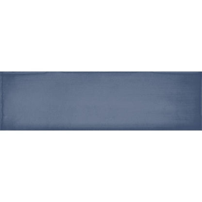 Estudio Cerámico Ghent 'Steel Blue', wandtegel blauw mat 6,9x24cm