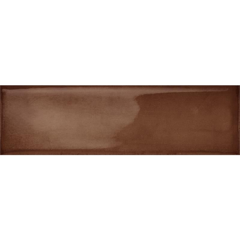 Estudio Cerámico Ghent 'Copper', wandtegel bruin glans 6,9x24cm