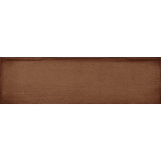 Estudio Cerámico Ghent 'Copper', wandtegel bruin mat 6,9x24cm
