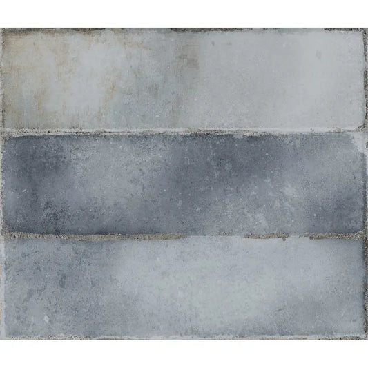 Estudio Cerámico Hackney 'Grey', wandtegel grijs glans 6,9x24cm