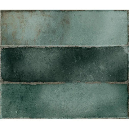 Estudio Cerámico Hackney 'Jade', wandtegel groen glans 6,9x24cm