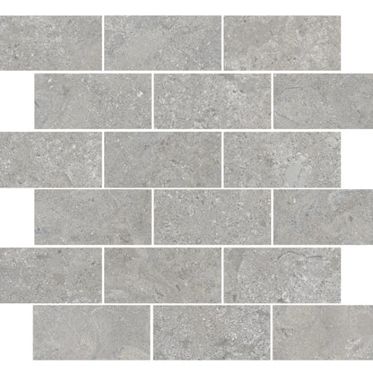 EnergieKer Heritage 'Powder Muretto', strokenmozaïek grijs mat 30x30cm