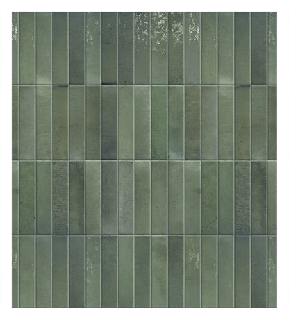 Keradom Home 'Forest', wandtegel Brick groen glans 6x25cm