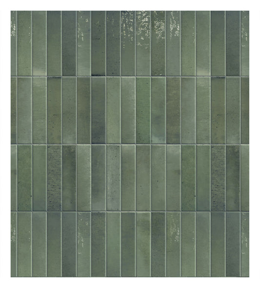 Keradom Home 'Forest', wandtegel Brick groen glans 6x25cm