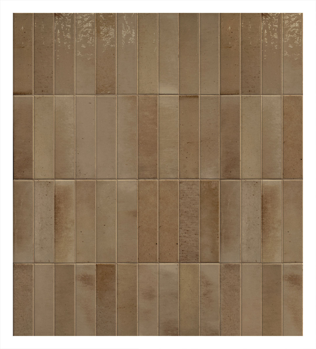 Wandtegel Home Brick 'Curry' geel glans 6,5x25cm