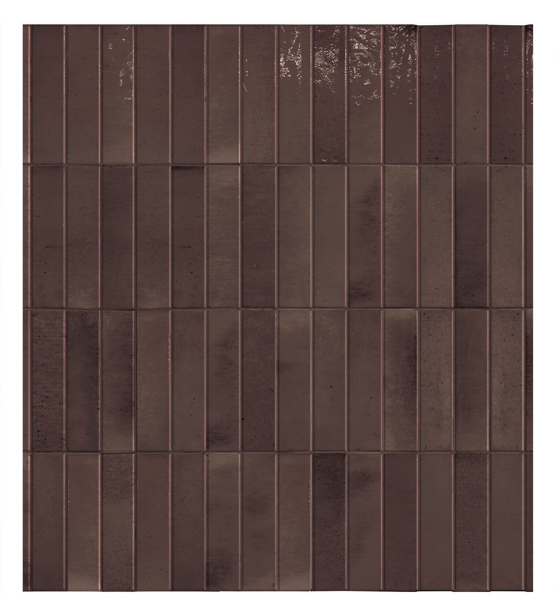 Keradom Home 'Grape', wandtegel Brick bruin-paars glans 6x25cm
