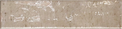 Keradom Home 'Honey', losse beige glanzende Brick wandtegel met licht gevlamd glazuur