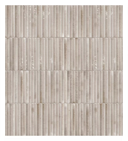 Keradom Home 'Honey', beige Kit-Kat wandtegels verticaal gelegd met fijne ribbels
