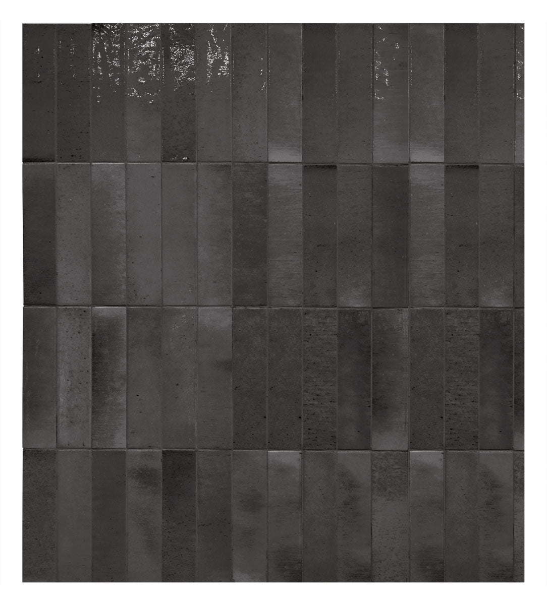 Keradom Home 'Liquirice', wandtegel Brick zwart glans 6x25cm
