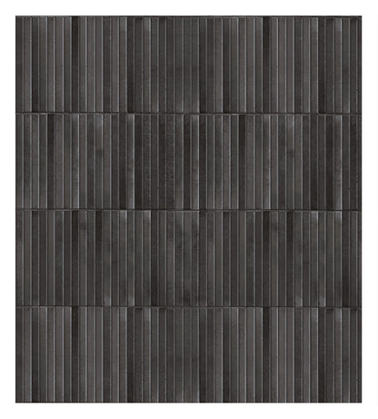 Keradom Home 'Liquirice', wandtegel KitKat zwart glans 12,5x25cm
