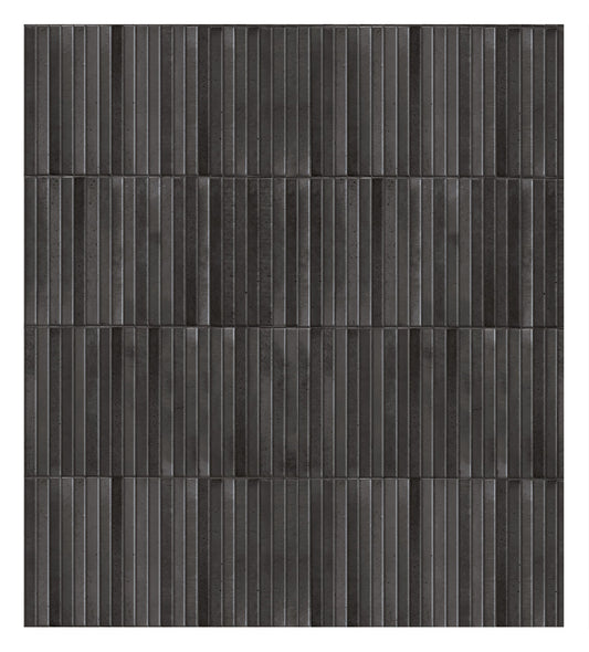 Keradom Home 'Liquirice', wandtegel KitKat zwart glans 12,5x25cm