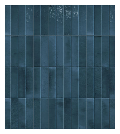 Keradom Home 'Navy', wandtegel Brick blauw glans 6x25cm