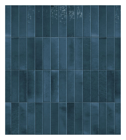 Keradom Home 'Navy', wandtegel Brick blauw glans 6x25cm