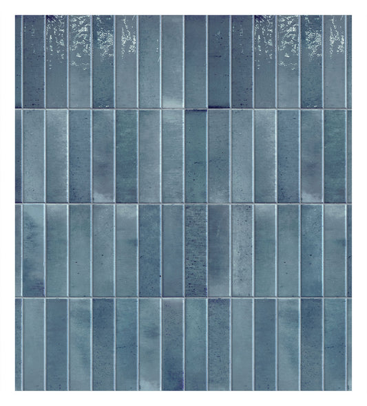 Keradom Home 'Sky', wandtegel Brick blauw glans 6x25cm