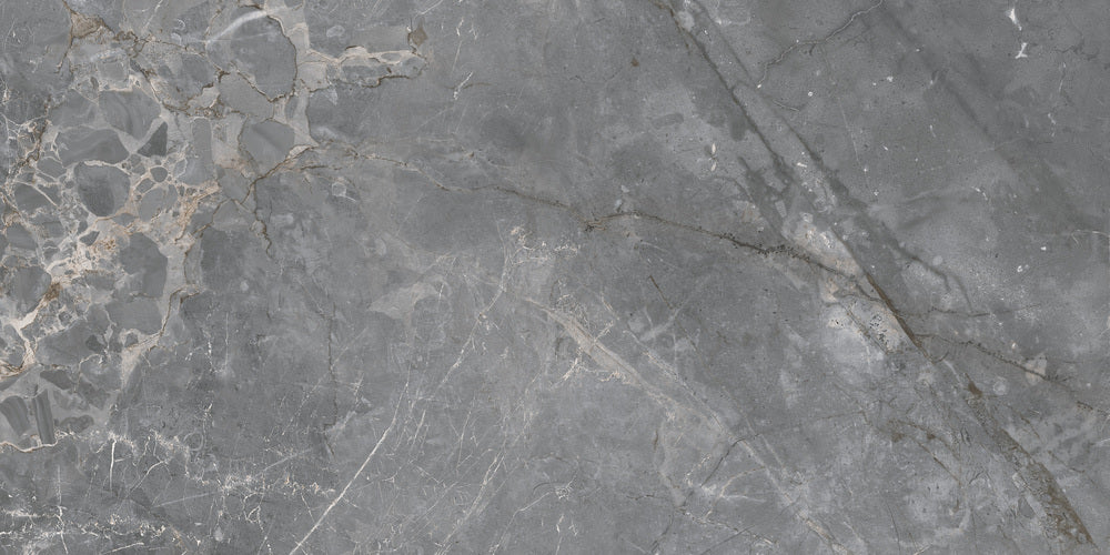 Vloertegel Idyllic 'Di Bosco Grey Honed' grijs mat 60x120cm