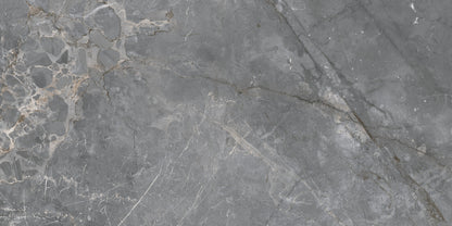 Vloertegel Idyllic 'Di Bosco Grey Starlight' grijs glans 60x120cm