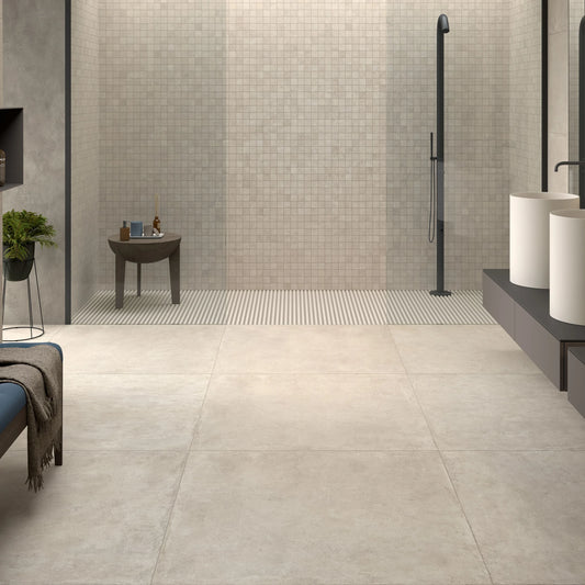 Castelvetro Industrial 'Beige Mosaico', mozaïek beige mat 30x30cm