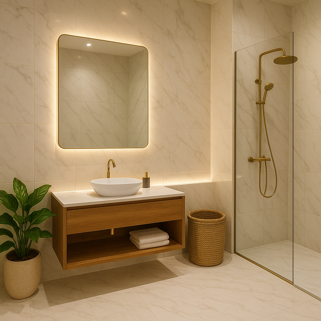 Inspiratie Marmerlook Tegels In De Badkamer – MisterTile