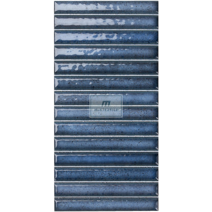 Estudio Cerámico Karatsu 'Midnight', wandtegel blauw glans 11,5x23cm