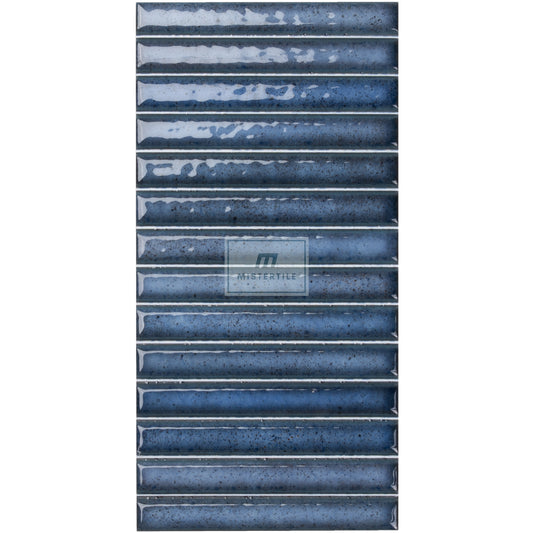 Estudio Cerámico Karatsu 'Midnight', wandtegel blauw glans 11,5x23cm