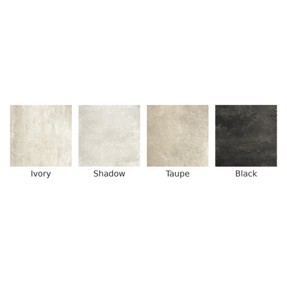 Ceramica Gazzini Lava Stone 'Shadow', kleurenoverzicht van de serie met alle kleuren en hun namen