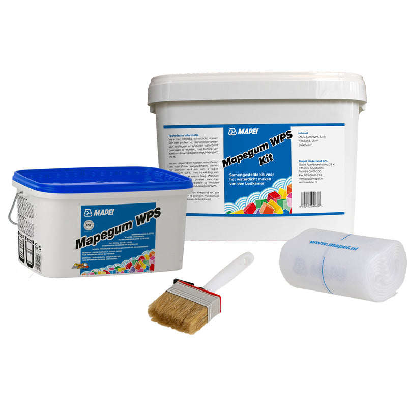 Mapei vloeibare waterdichting Mapegum WPS Kit