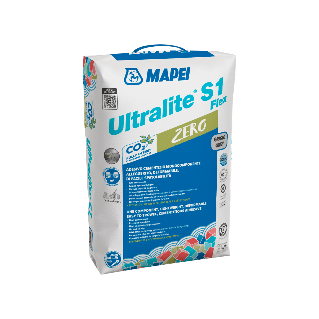 Mapei lichtgewicht poedertegellijm Ultralite S1 Flex Zero grijs 15kg