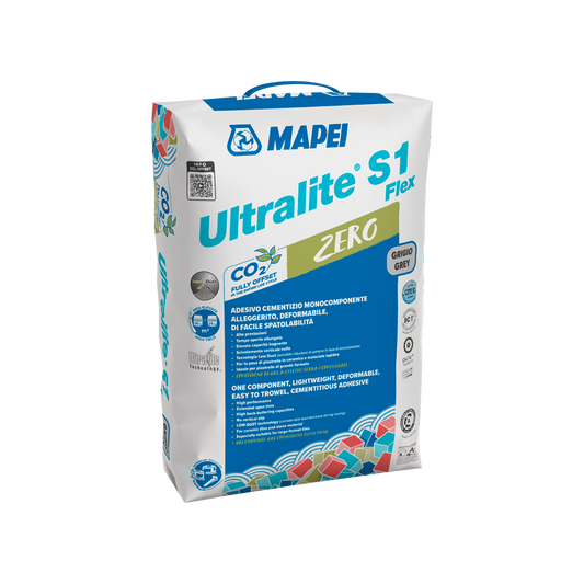 Mapei lichtgewicht poedertegellijm Ultralite S1 Flex Zero grijs 15kg