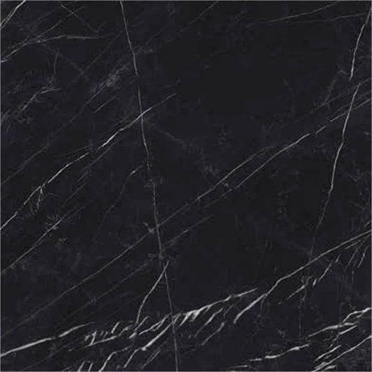 EnergieKer Marquiña 'Black', vloer- en wandtegel wit en zwart gepolijst 120x120cm