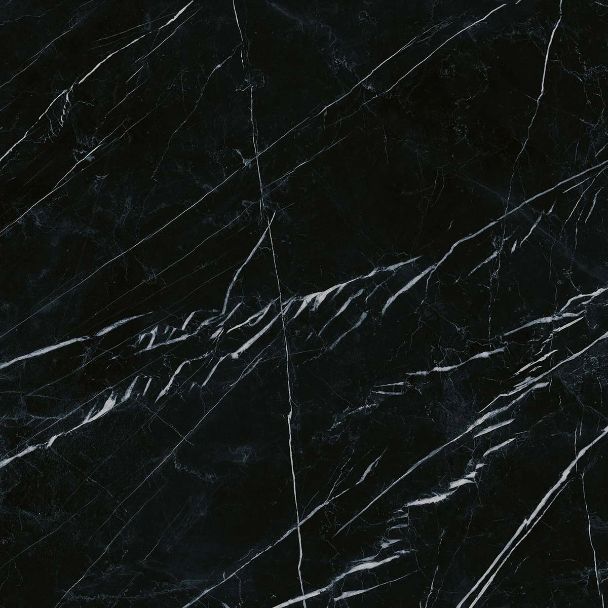 EnergieKer Marquiña 'Black', vloer- en wandtegel zwart gepolijst 60x60cm