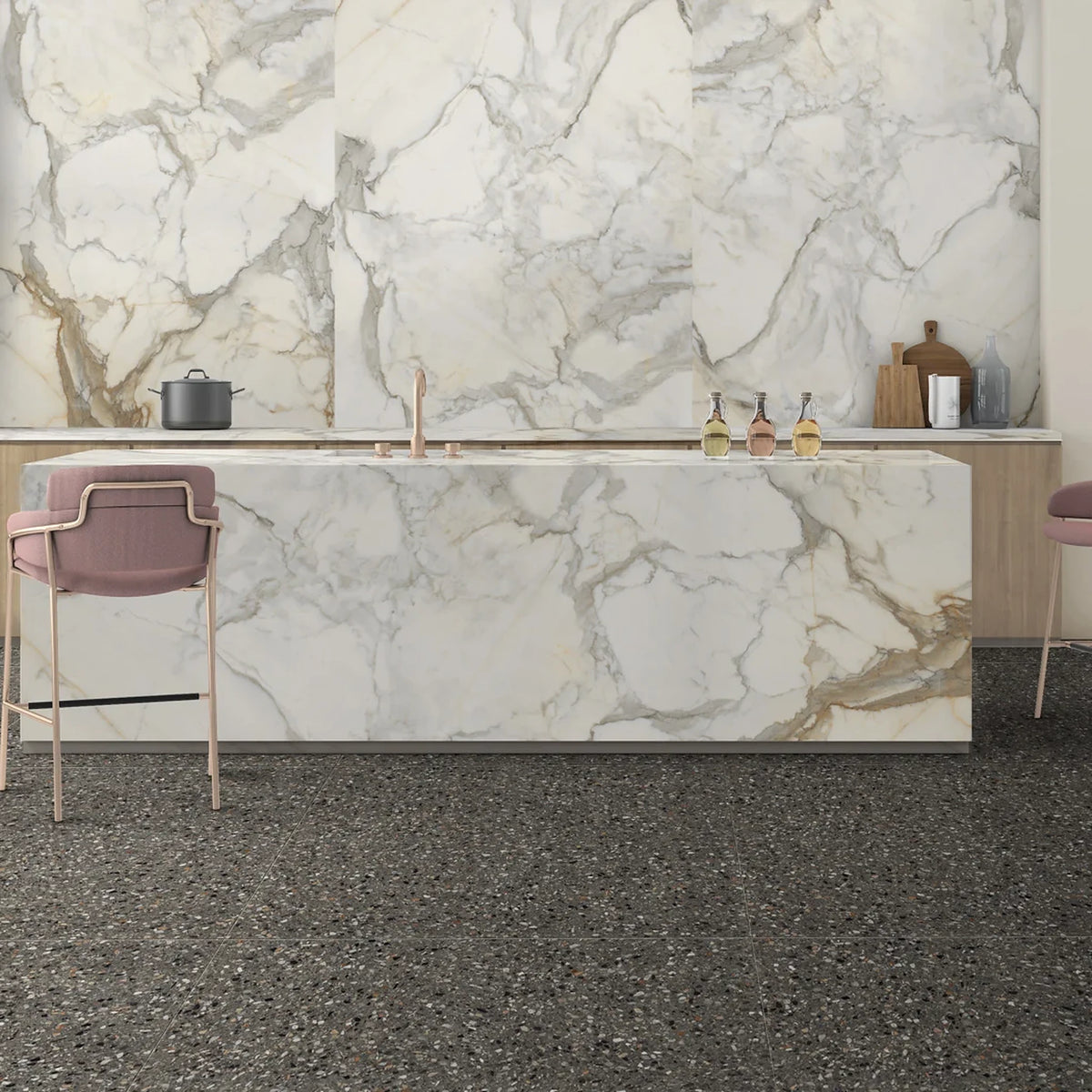 EnergieKer Medley 'Anthracite', vloer- en wandtegel antraciet mat 120x120cm