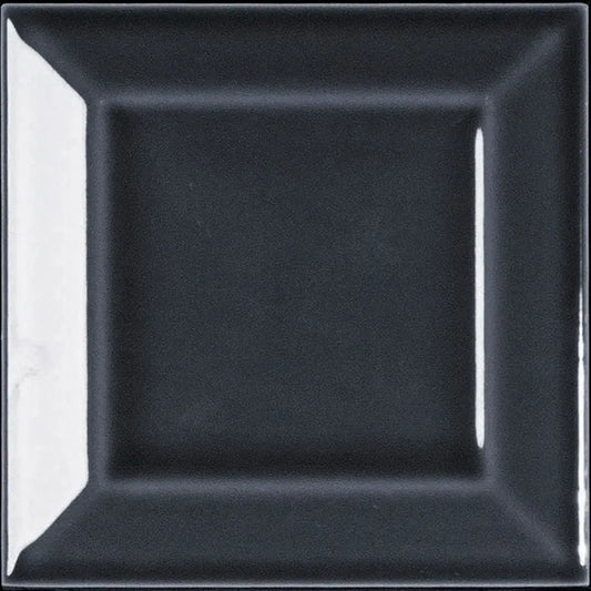 Estudio Cerámico Metropolis 'Frame Deep Blue', wandtegel blauw glans 10x10cm