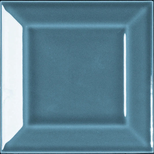 Estudio Cerámico Metropolis 'Frame Light Blue', wandtegel blauw glans 10x10cm