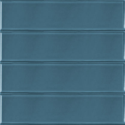 Estudio Cerámico Metropolis 'Light Blue', wandtegel blauw glans 10x40cm