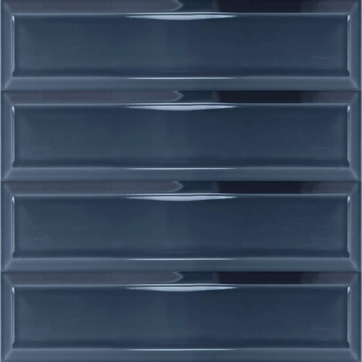 Estudio Cerámico Metropolis 'Frame Deep Blue', wandtegel blauw glans 10x40cm