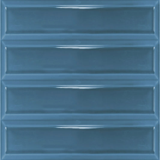 Estudio Cerámico Metropolis 'Frame Light Blue', wandtegel blauw glans 10x40cm