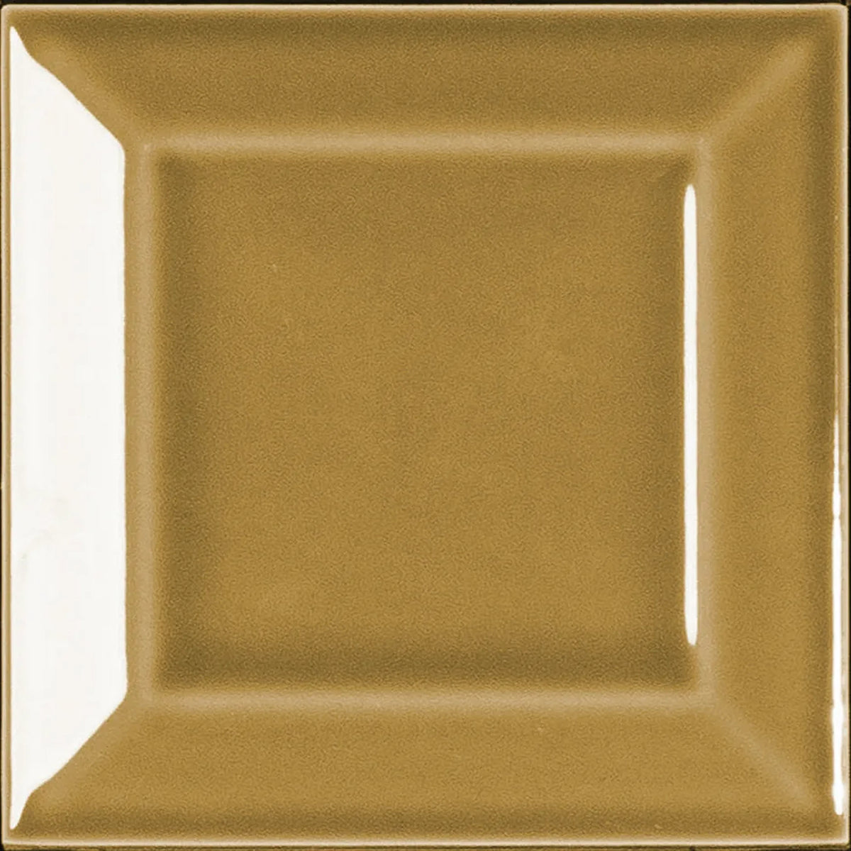 Estudio Cerámico Metropolis 'Frame Soft Caramel', wandtegel geel glans 10x10cm